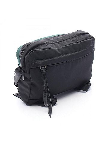 Prada Prada camouflage shoulder bag/handbag, nylon and leather, men's, black, green, multicolor. (view 2)