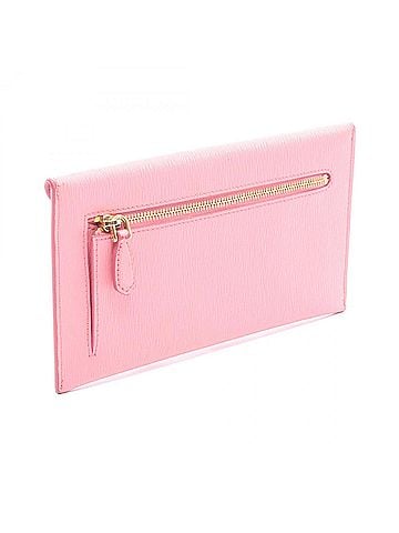 Prada Prada Envelope Bi-fold Long Wallet, Leather, Women's, Pink (view 2)