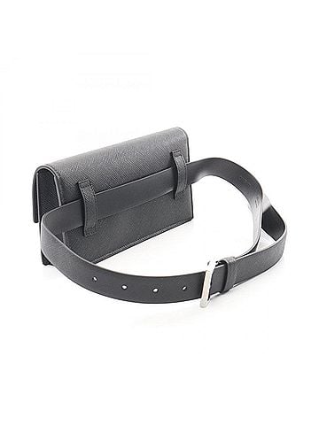 Prada Prada PRADA Waist Bag Handbag Saffiano Leather Women's Black (view 2)