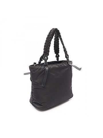 Prada Prada TESSUTO+PASSAMA 2-Way Handbag, Nylon, Women's, Black, 1BA207 (view 2)
