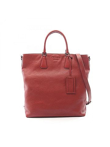 Prada Prada PRADA 2-way tote bag/handbag, leather, women's, red (view 1)