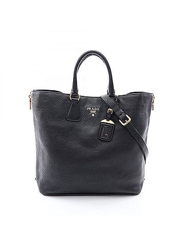 Prada Prada PRADA 2-way tote bag/handbag, leather, women's, black (view 1)