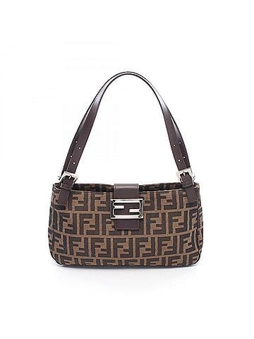 Fendi Fendi Mamma Bucket Zucca Shoulder Bag/Handbag, Canvas and Leather, Women's, Brown (view 1)