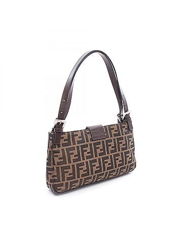 Fendi Fendi Mamma Bucket Zucca Shoulder Bag/Handbag, Canvas and Leather, Women's, Brown (view 2)