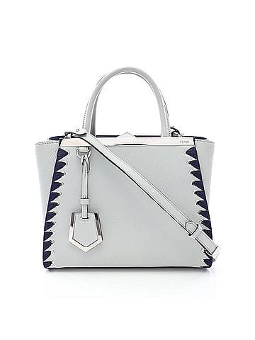 Fendi Fendi Petite Toujours 2-Way Handbag, Leather, Women's, Gray/Navy, 8BH258 (view 1)