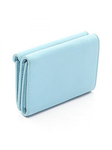 Balenciaga Balenciaga Paper Mini Wallet, Tri-fold Leather, Women's, Blue, 391446 (view 2)