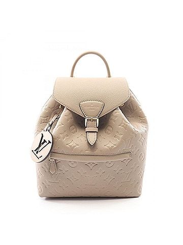 Louis Vuitton Louis Vuitton Montsouris PM Monogram Empreinte Tourtrell Backpack/Handbag, Leather, Women's, Beige, M45410 (view 1)