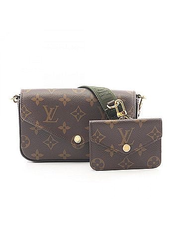 Louis Vuitton Louis Vuitton Multi Pochette Felicie Shoulder Bag/Handbag, Coated Canvas, Monogram, Women's, Brown/Green, M80091 (view 1)