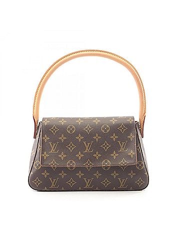 Louis Vuitton Louis Vuitton Mini Looping Handbag, Coated Canvas and Leather, Monogram Pattern, Women's, Brown, M51147 (view 1)