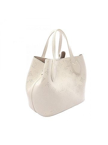 Louis Vuitton Louis Vuitton Blossom PM Mahina 2-Way Handbag, Leather, Women's, White/Silver, M11842 (view 2)