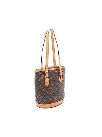 Louis Vuitton Louis Vuitton Bucket PM Monogram Handbag, Coated Canvas Leather, Women's, Brown, M42238 (view 2)