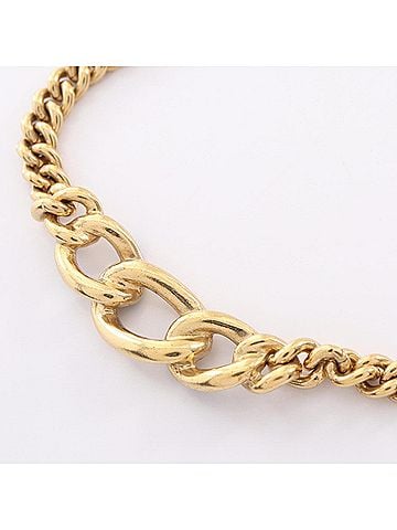 Christian Dior Christian Dior Dior Chain Stone Necklace Jewelry GP (Gold Plated) Rhinestone Women's Gold Tones Clear Black (view 2)