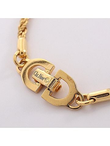 Christian Dior Christian Dior Dior Chain Necklace Jewelry GP (Gold Plated) Women's Gold Tone (view 2)
