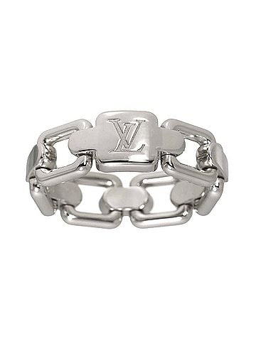 Louis Vuitton Louis Vuitton Berg Chain Attraction #48 Ring, 18K WG White Gold 750. (view 2)