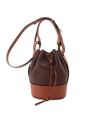Loewe Loewe Balloon Medium 2-way Hand/Shoulder Handbag, Leather, Brown (view 2)