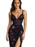 Whisper Floral Black Pink Cocktail Dress Size M - photo 4