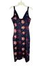 Whisper Floral Black Pink Cocktail Dress Size M - photo 6