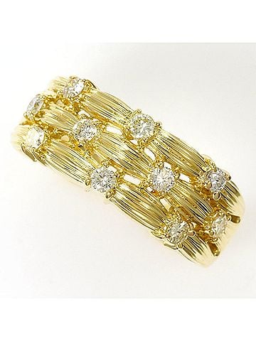 Unbranded 18K (18-karat) Yellow Gold Ring with 0.46ct Diamond, Total Weight 7.8g, Jewelry (view 1)