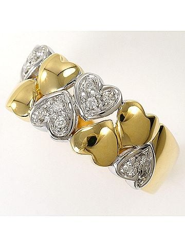 Unbranded 18K (18-karat) Yellow Gold Ring with 1 Diamond (carat weight not stamped), Total Weight 4.5g, Jewelry (view 1)