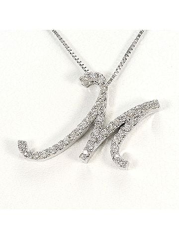 Unbranded 18K (18-karat white gold) necklace with 0.21ct diamond, total weight 3.5g, 40cm length. Jewelry. (view 1)