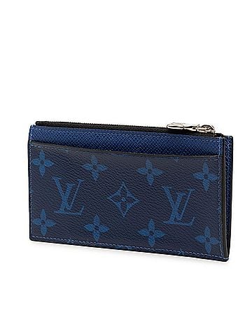 Louis Vuitton Louis Vuitton Monogram Taiga Rama Coin Card Holder Wallet/Coin Case Fragment M30270 Cobalt Blue Leather Women's LOUIS VUITTON (view 2)