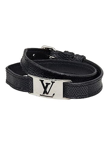 Louis Vuitton Louis Vuitton Damier Graphite Bracelet Sign It Double Wrap M6616E Black Gray Metal Men's LOUIS VUITTON (view 1)