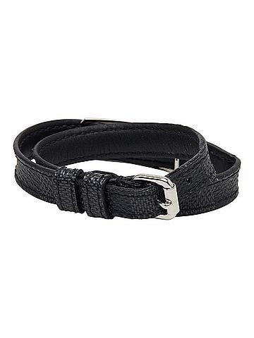 Louis Vuitton Louis Vuitton Damier Graphite Bracelet Sign It Double Wrap M6616E Black Gray Metal Men's LOUIS VUITTON (view 2)
