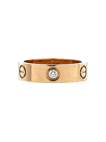 Cartier Love 3 Diamonds Band Ring 18K Yellow Gold with Diamonds (view 1)