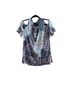 N Touch Paisley Blue Pink Sleeveless Jersey Size S - photo 1