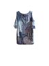 N Touch Paisley Blue Pink Sleeveless Jersey Size S - photo 2