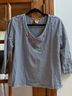 Ruby Rd. Stripes White Blue Long Sleeve T-Shirt Size L - photo 4