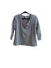Ruby Rd. Stripes White Blue Long Sleeve T-Shirt Size L - photo 2