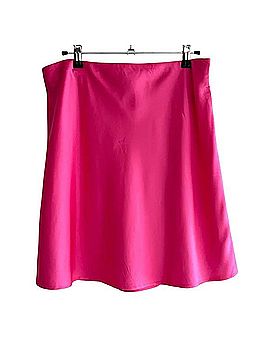 J.Crew Women’s Vibrant Pink Satin Mini Casual Skirt (view 1)