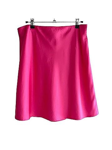 J.Crew Women’s Vibrant Pink Satin Mini Casual Skirt (view 1)