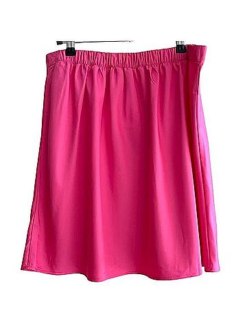 J.Crew Women’s Vibrant Pink Satin Mini Casual Skirt (view 2)