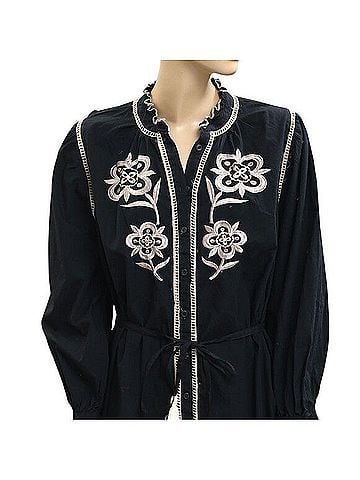 Julia Jordan Embroidered Mini Shirt Dress Casual Dress (view 2)