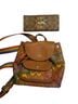 Coach Print Multi Color Brown Leather Backpack One size - photo 1