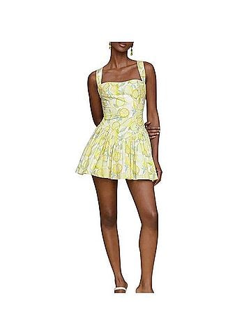 Avec Les Filles Drop Waist Limoncello Mini Romper Casual Dress (view 1)