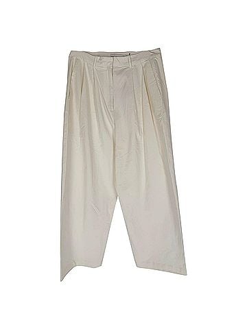 Proenza Schouler Proenza Schouler Pleated Wide-Leg Trousers in White Cotton (view 1)