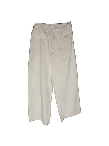 Proenza Schouler Proenza Schouler Pleated Wide-Leg Trousers in White Cotton (view 2)