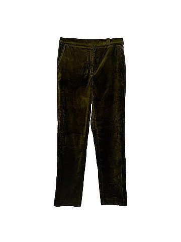 Max Mara Max Mara Straight-Leg Trousers in Olive Velvet (view 1)