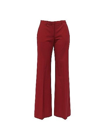 Theory Thoery Straight Leg Pants in Red Virgin Wool (view 1)