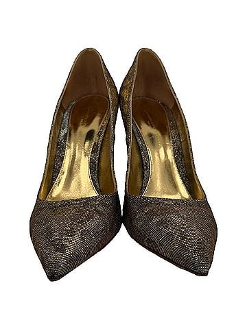 Gianvito Rossi Gianvito Rossi Gianvito 105 Pointed Toe Pumps in Gold Metallic Glitter (view 1)