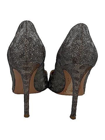 Gianvito Rossi Gianvito Rossi Gianvito 105 Pointed Toe Pumps in Gold Metallic Glitter (view 2)