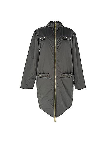Moschino Love Moschino Zip-Up Coat in Black Polyester (view 1)