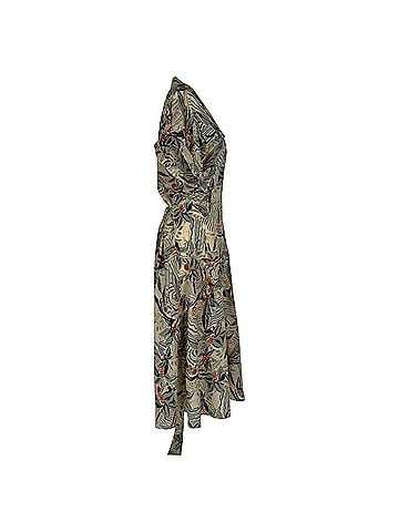 Ralph Lauren Lauren Ralph Lauren Print Belted Midi Shirt Dress in Multicolor Polyester (view 2)