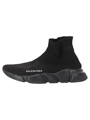 Balenciaga Balenciaga Speed Trainer Shoes in Black Polyester (view 2)