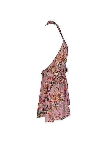 Zimmermann Zimmermann Daylight Halter Playsuit in Pink Linen (view 2)