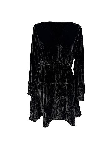 Ulla Johnson Ulla Johnson Audrey Tiered Mini Dress in Black Velvet (view 1)