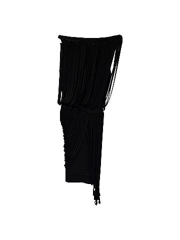 Herve Leger Herve Leger LeiLei Fringed Mini Dress in Black Rayon (view 2)
